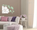 Beautiful Flowers Cabinet Decor Vinyl Wall Art Decal